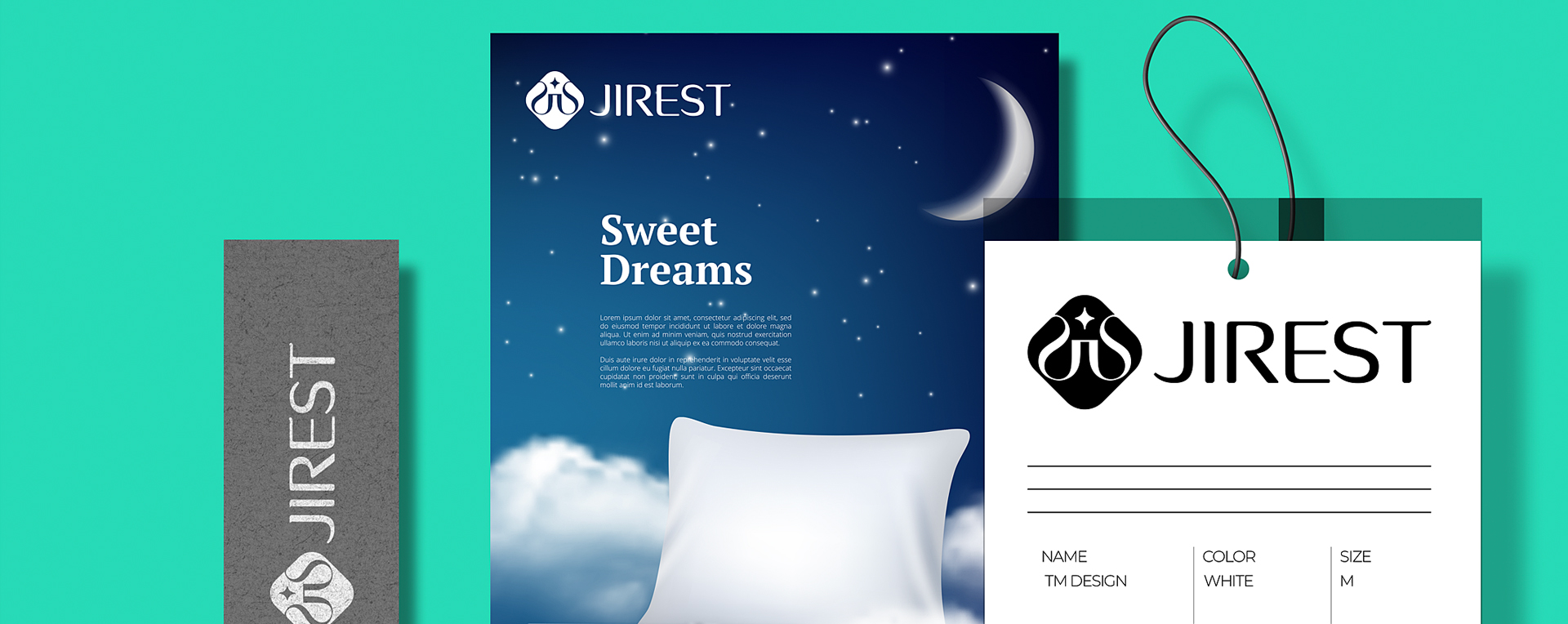 几点JIREST睡眠枕品牌设计，LOGO设计，LOGO创意