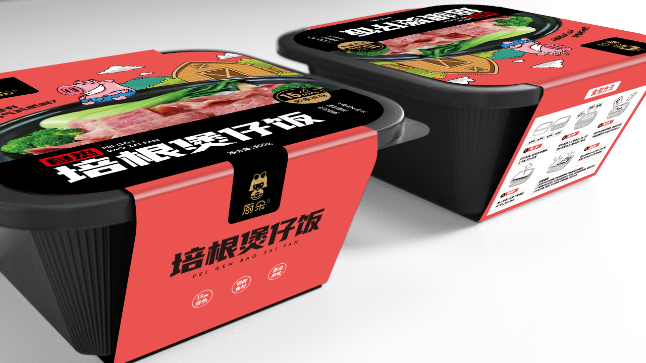 厨朵自热米饭食品包装设计
